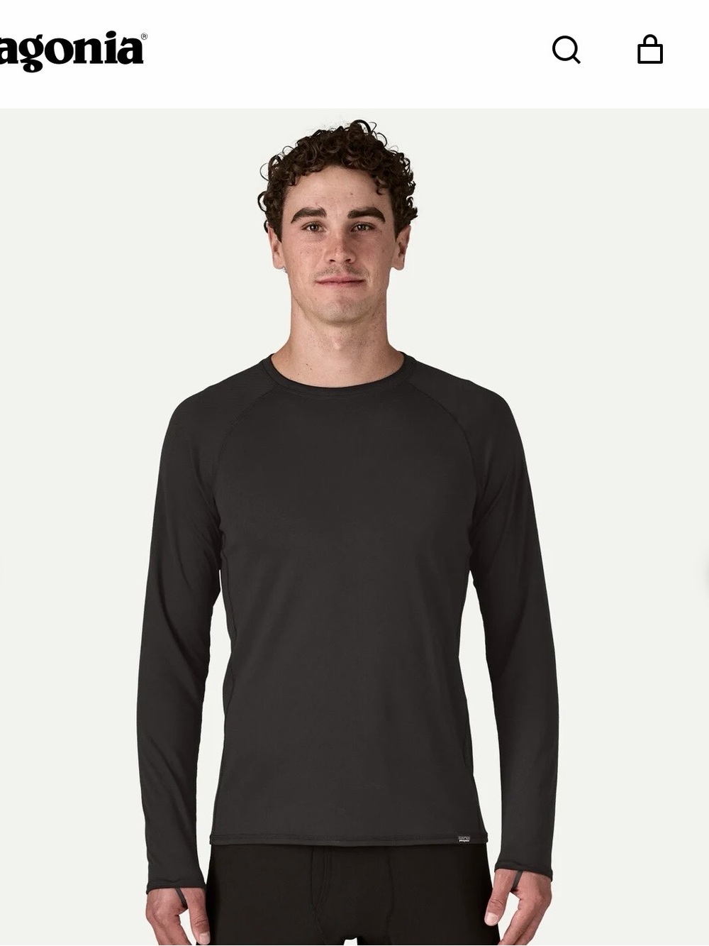 Patagonia  Capilene Baselayer Men’s Long Sleeve Shirt - Black